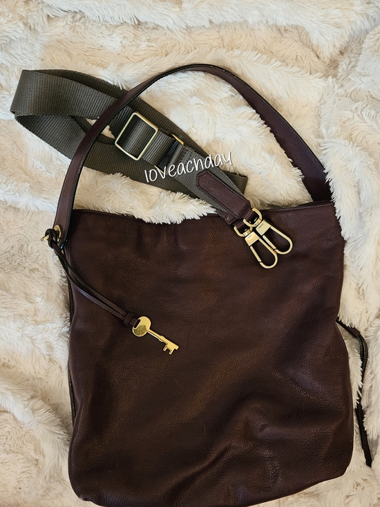 Fossil Handbags - Fossil☆Leather Hobo Bag in Deep Burgundy
